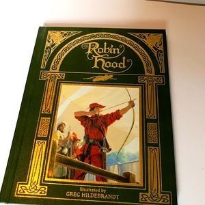 Vintage leather Robin Hood hardcover book